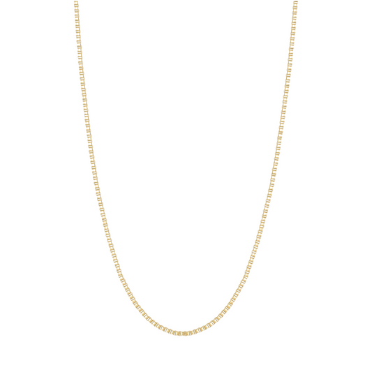 10k Gold Box Chain. 16in - 1mm