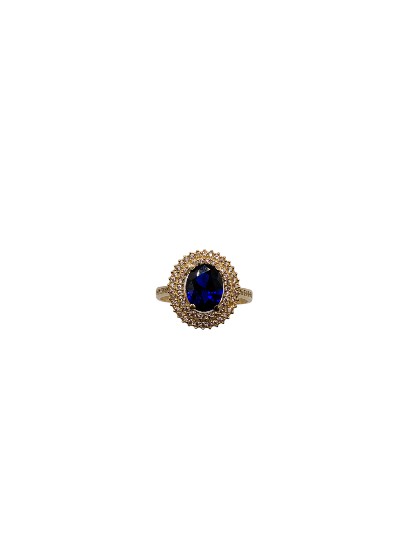 10k gold ring with CZ stones size 8