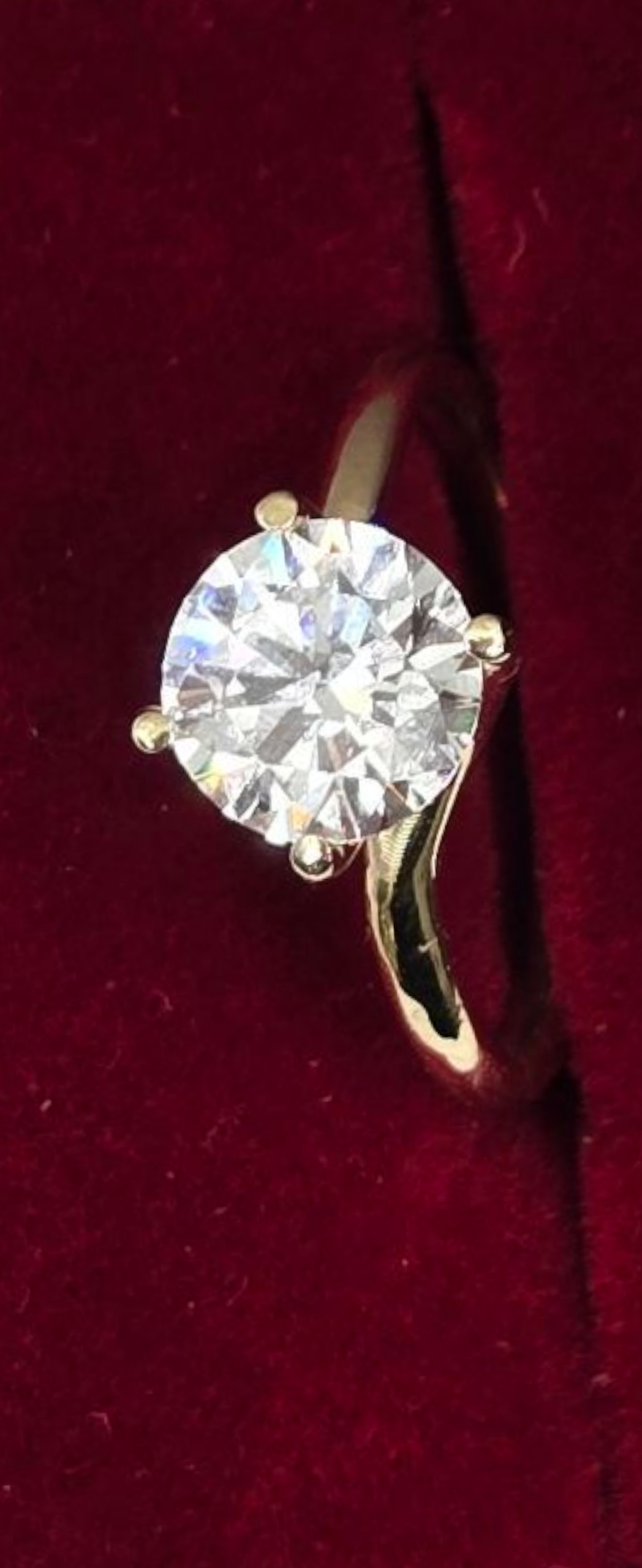 14K Gold Wedding Ring. 1.88 Carat Real Diamond and 8-8.03 X 4.79mm. Size 6.5