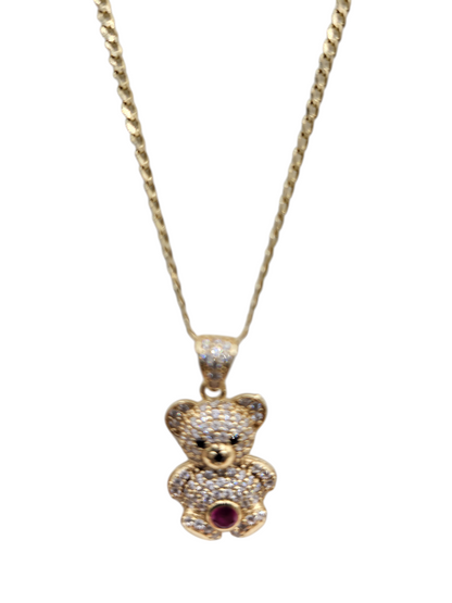 10K gold Cuban chain. Bear doje. 20in . 2mm