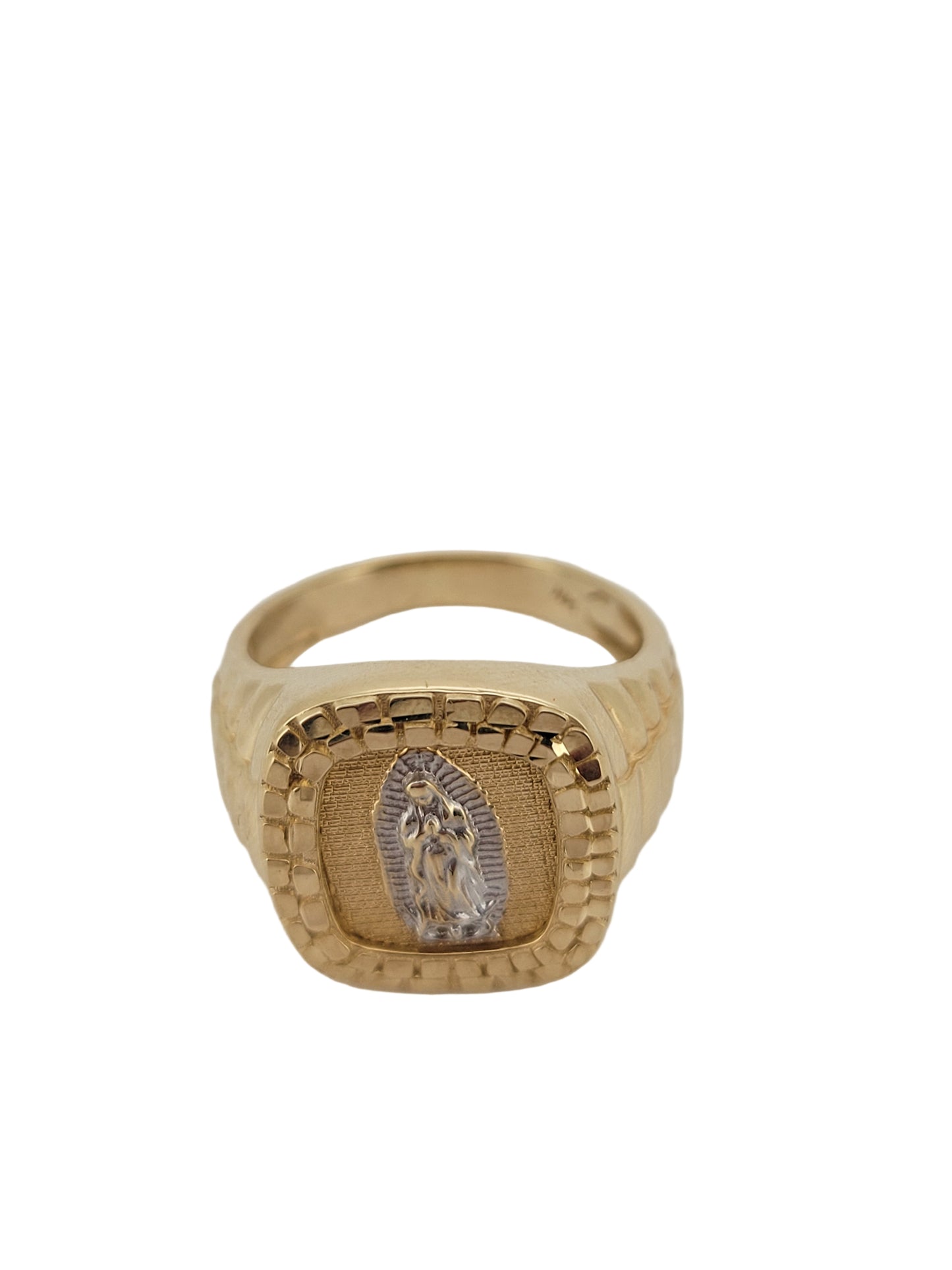14K gold ring. Virgin of Guadalupe. Size 10