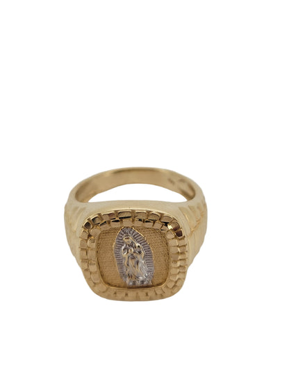 14K gold ring. Virgin of Guadalupe. Size 10