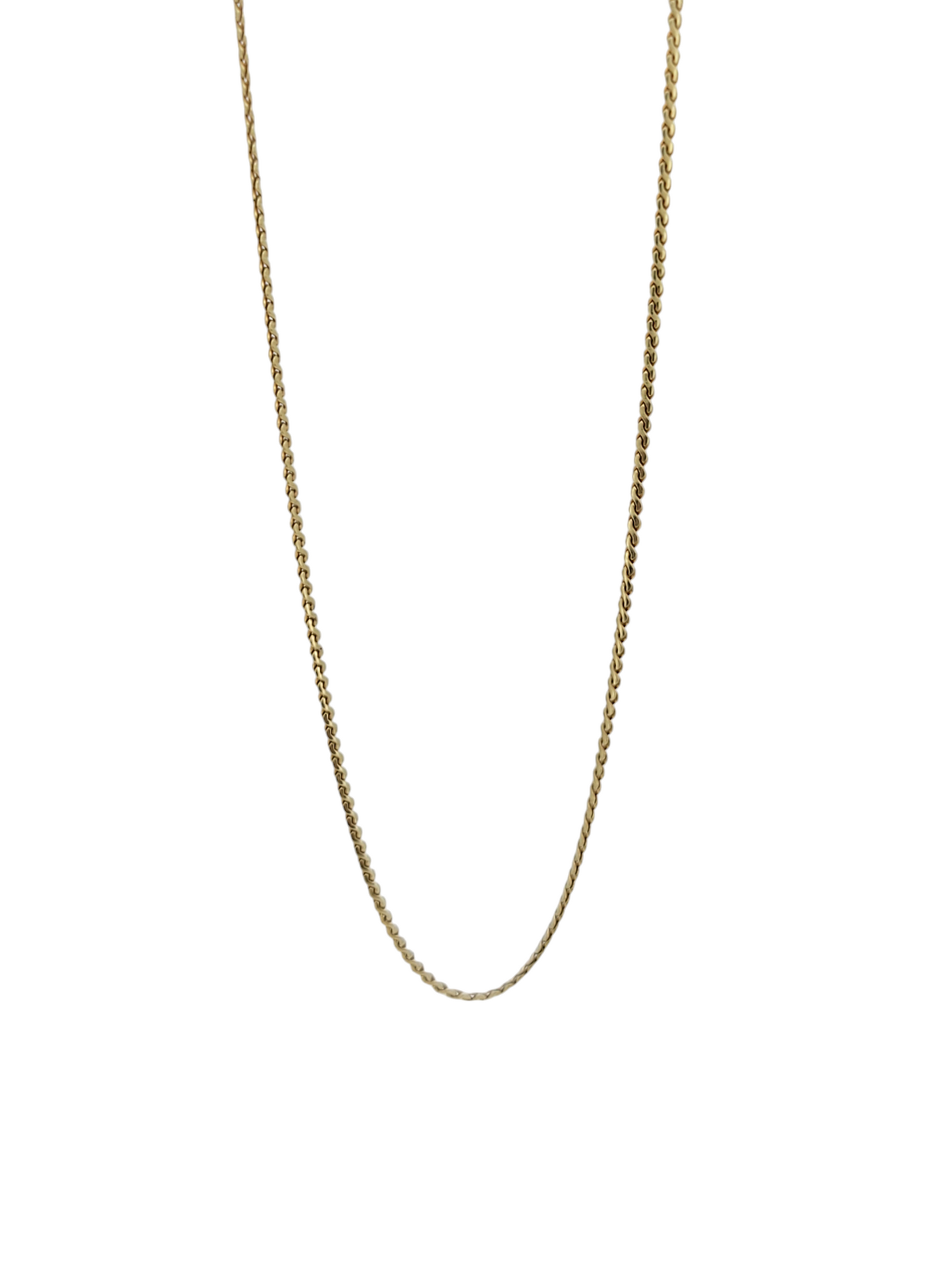 14K gold rope chain. Plain . 18in . 0.8mm