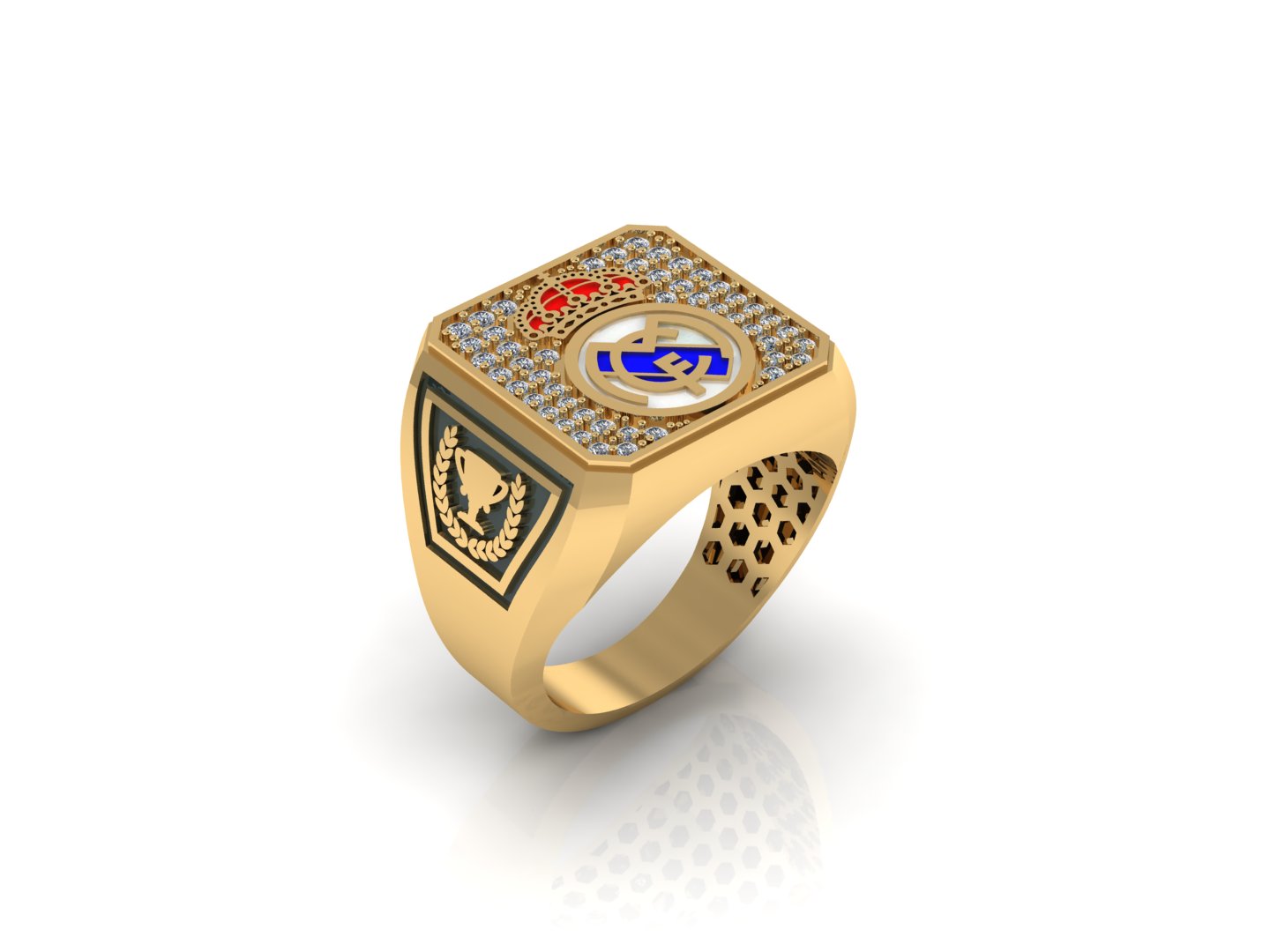 Custom Real Madrid Signet Ring | Solid Gold