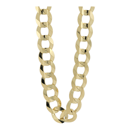 10k Gold Cuban Chain. 26in - 8.5mm