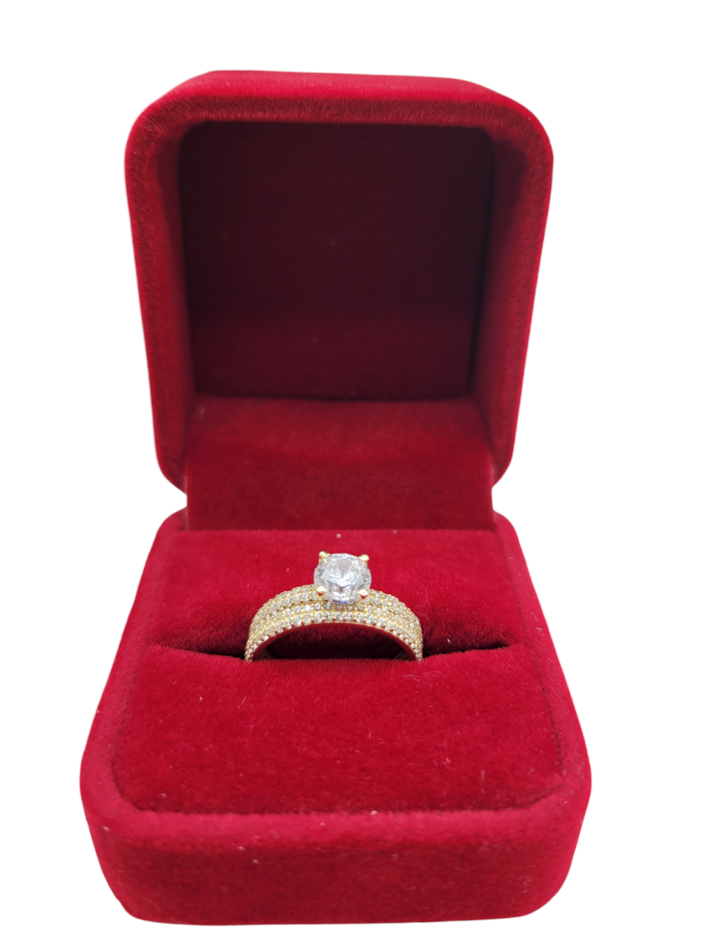 10k gold engagement rings. Trio for men and women. Women's size 6.5. Men's size 10.