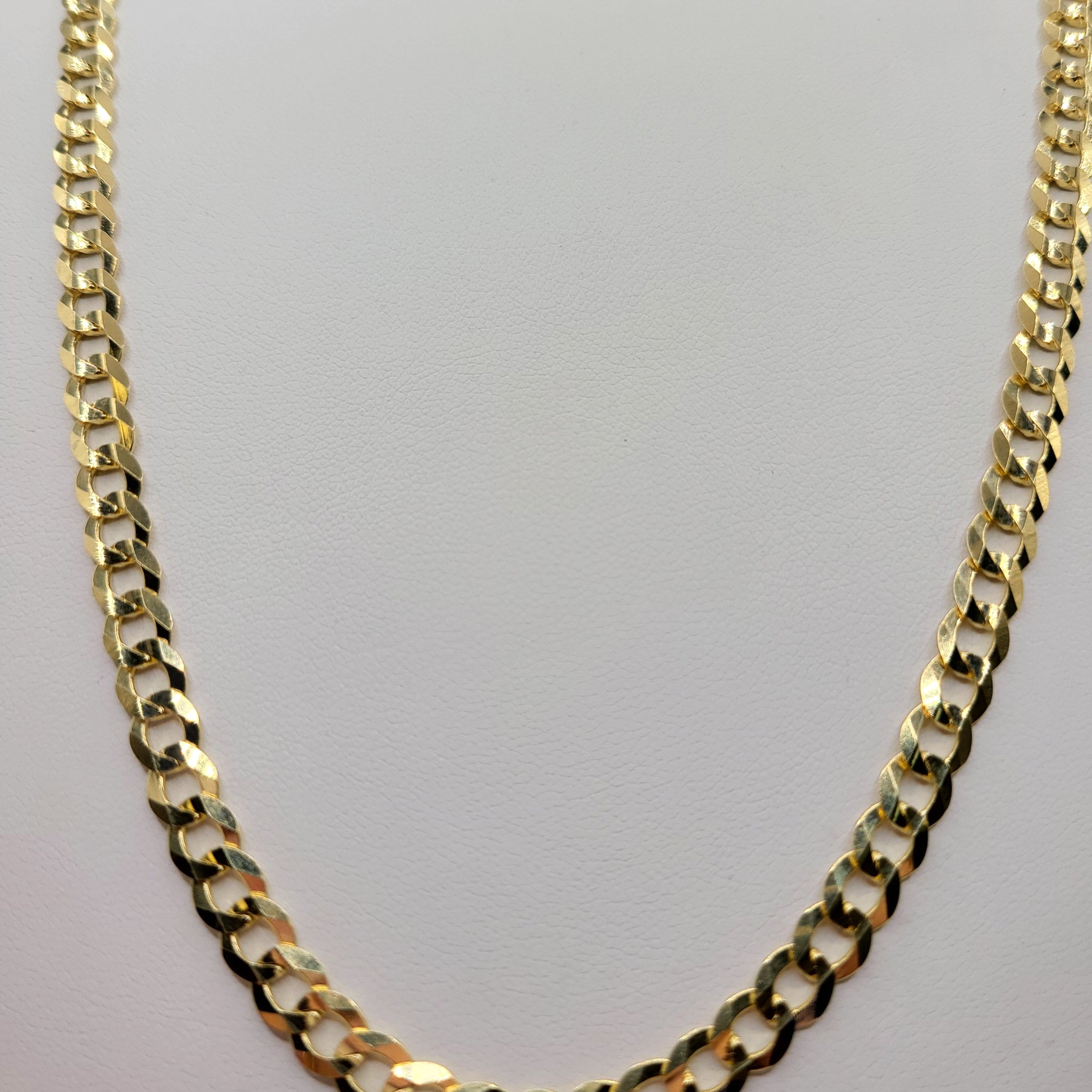 14K Gold Cuban Chain. Double-Edged. 24in. 5.5mm
