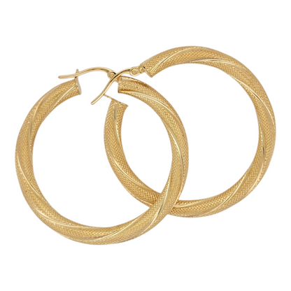 10K yellow gold hoops