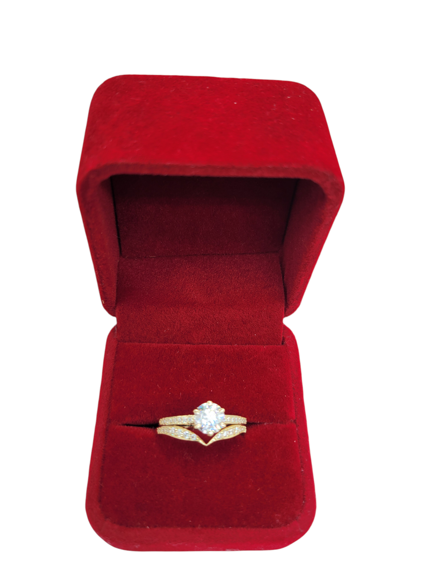 10K gold wedding rings. Double. Size 8.5