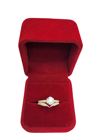 10K gold wedding rings. Double. Size 8.5