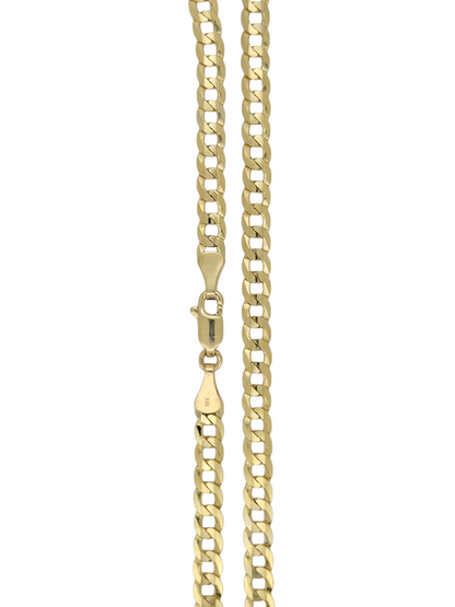 Solid 10K gold Cuban chain. Brilliant cut style. 20in . 4.5mm