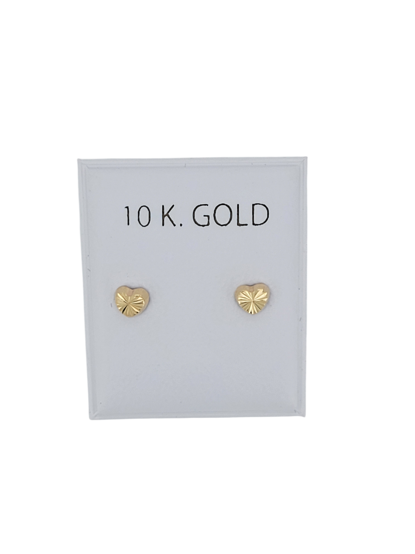 10K gold earrings. Small hearts