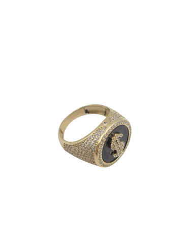 10K gold ring. Money symbol. Size 10.