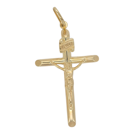 10K gold pendant. Cross with Jesus.