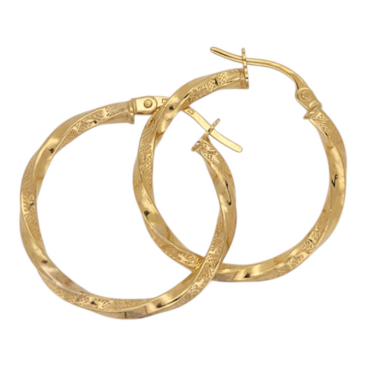 10K yellow gold hoops