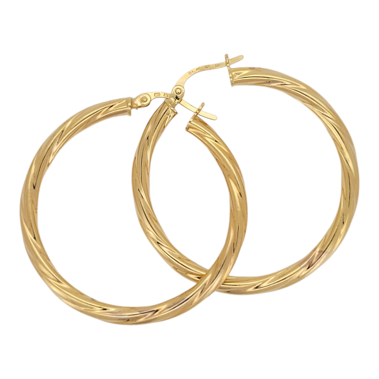 10K yellow gold hoops