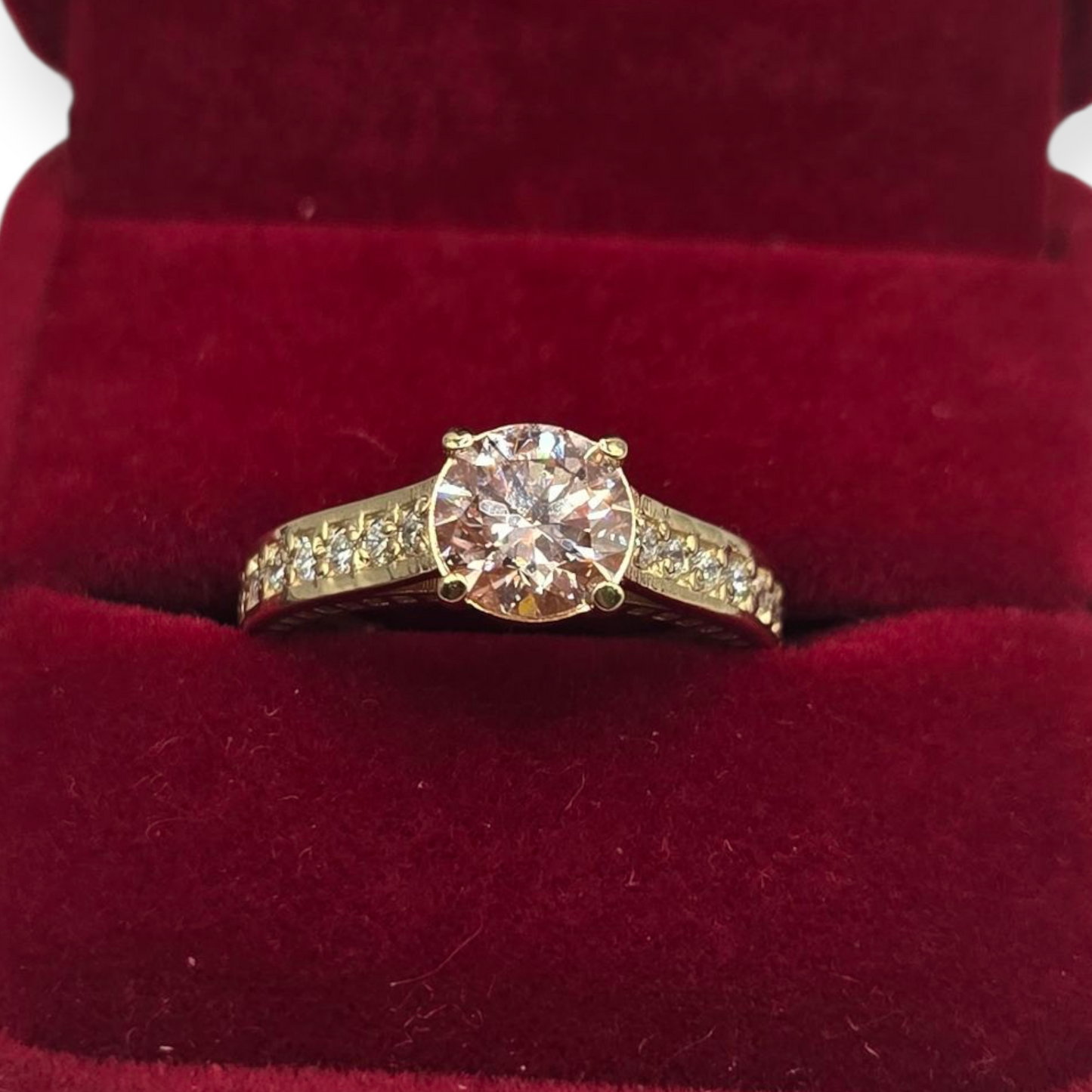 14K gold wedding ring. 1.51ctw Real diamonds. Size 7