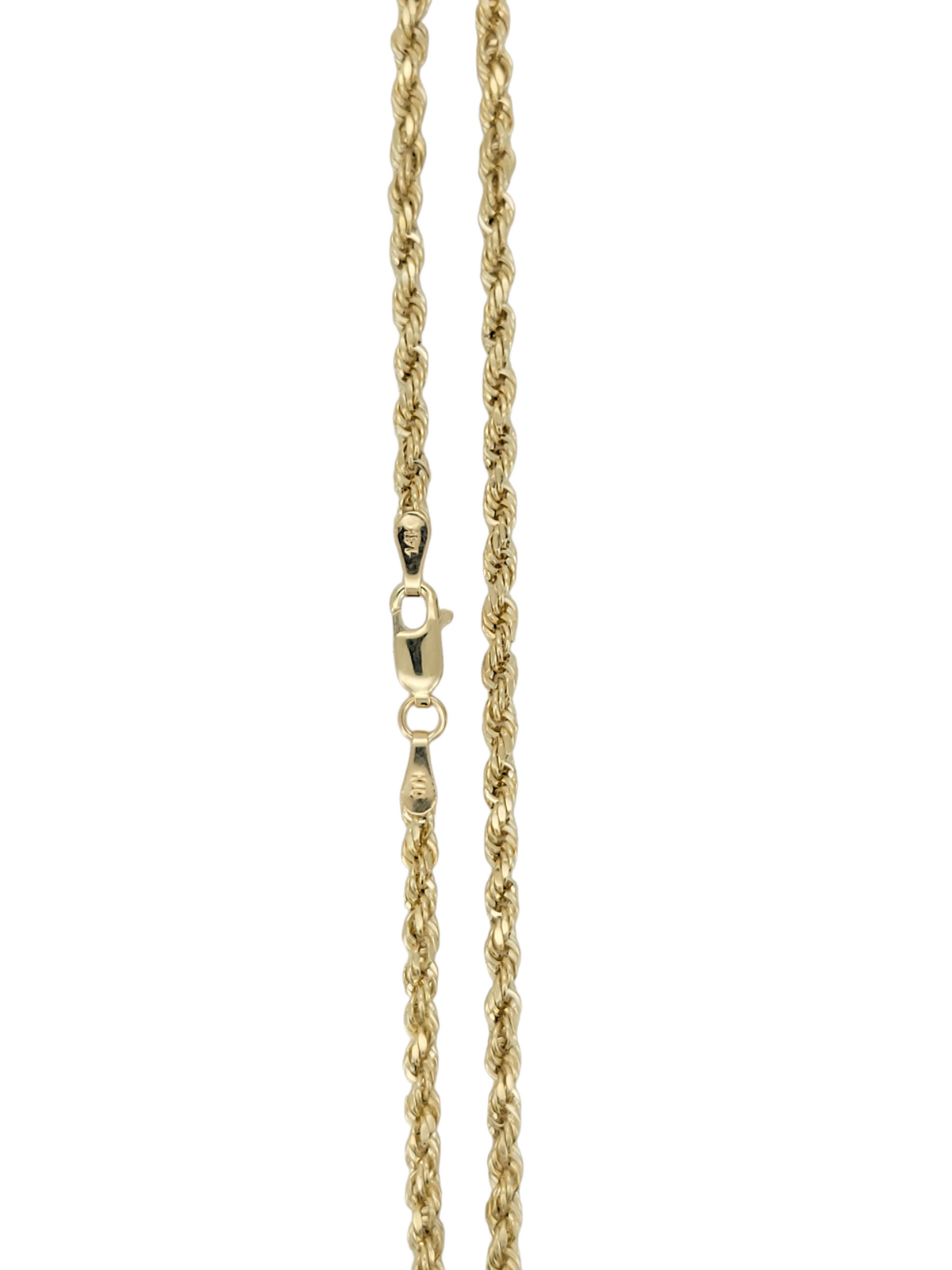 14K Gold Rope Chain. 24in. 3mm