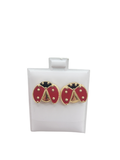 10K gold ladybug earrings.