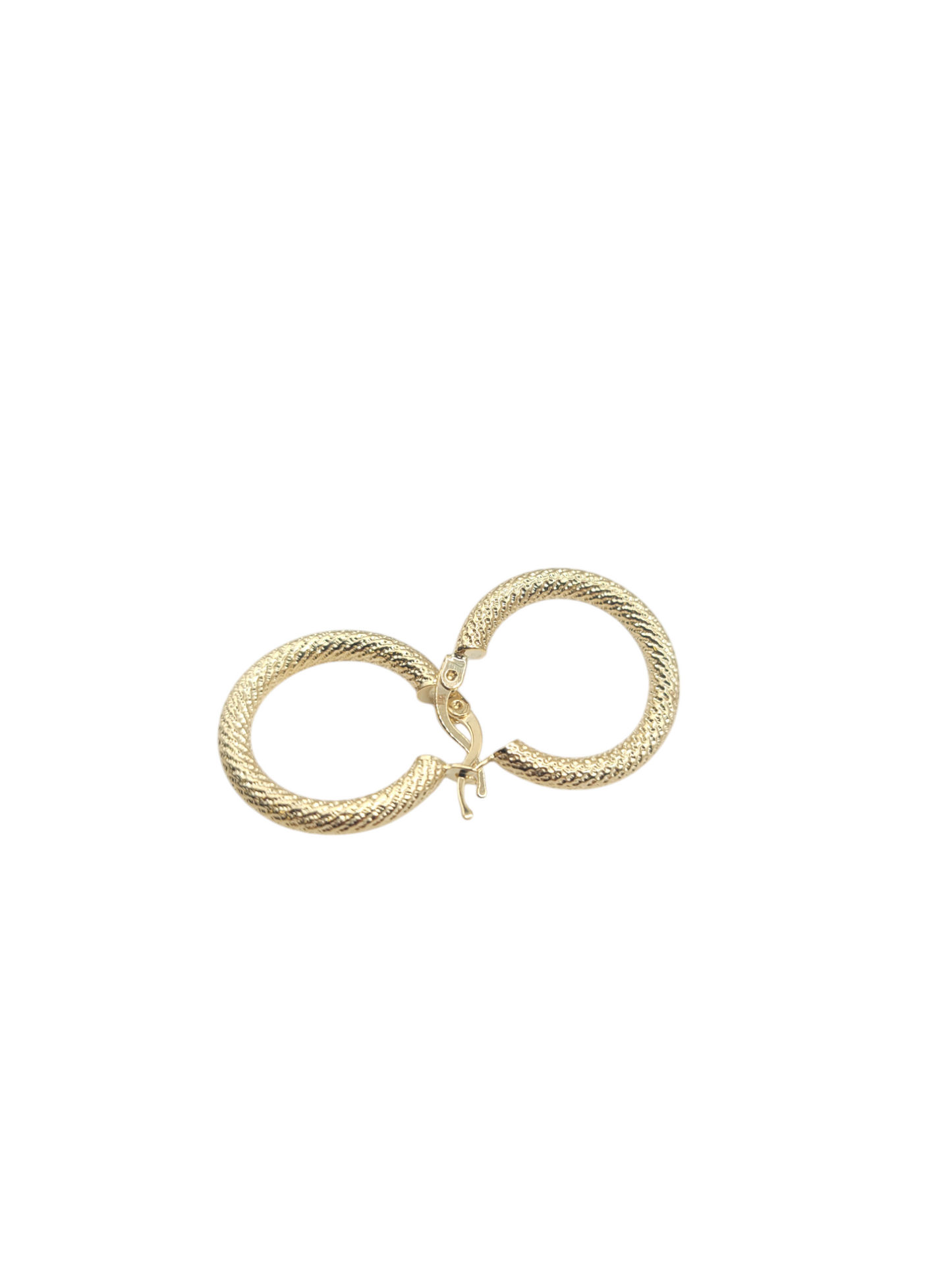 10K Gold Earrings. Thick Shine. Size