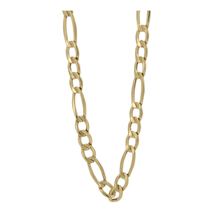 14K gold chain, Figaro style. 24in . 4mm