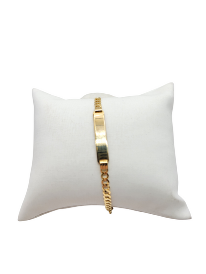 10K gold bracelet. Baby . 6in. 4mm.