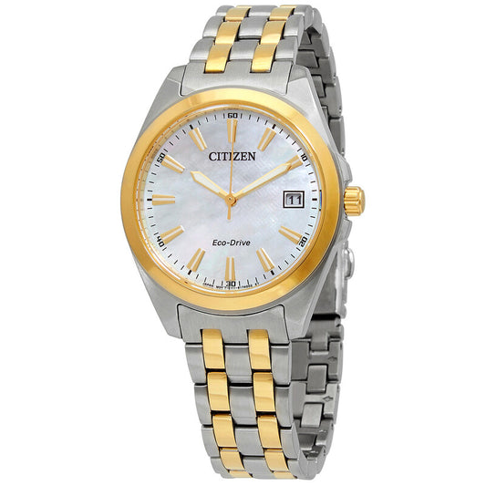 Citizen
Eco-Drive Mother of Pearl Dial Two-tone Ladies Watch
Item No. EO1224-54D