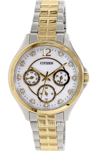 Citizen
White/Yellow gold toned steel Ø36 mm
ref. ED8144-56D