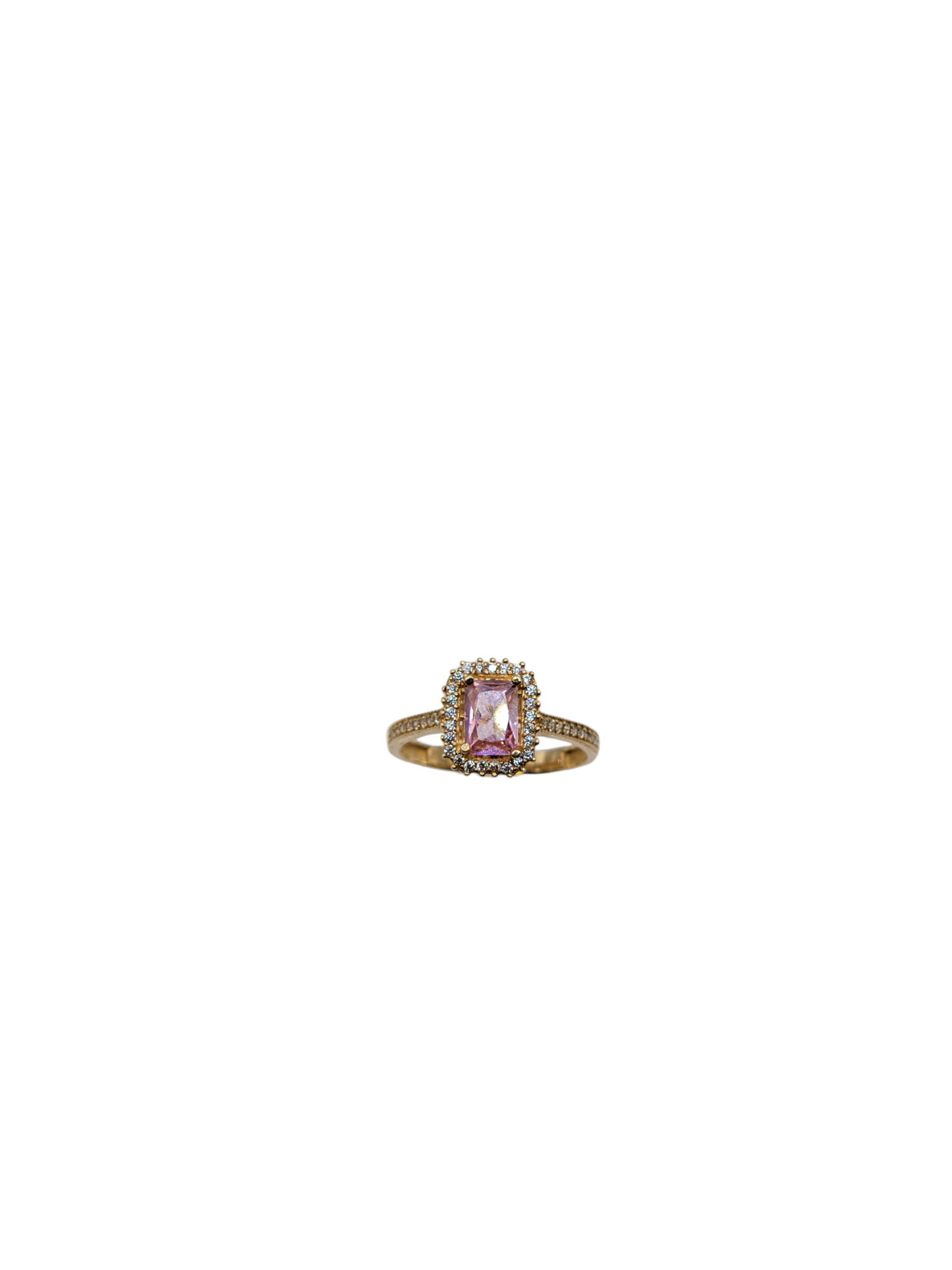 10k gold ring with CZ stones size 9