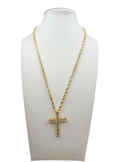 10K Gold Rope Chain. Plain. 24in. 2.7mm