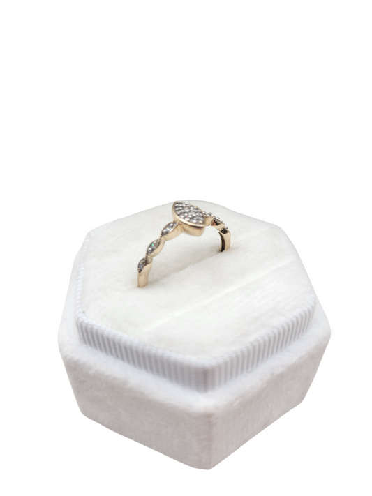 10K gold ring with CZ walnut stone. Size 6.5