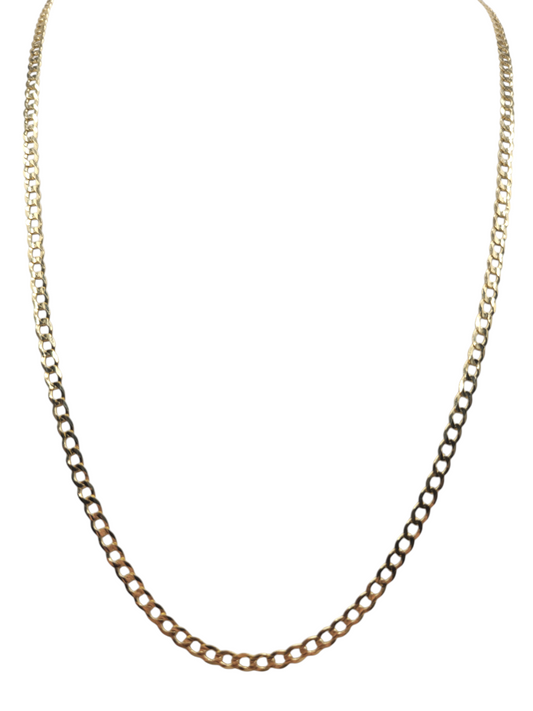 10K gold Cuban chain. Double-edged. 24 inches. 3.5 mm