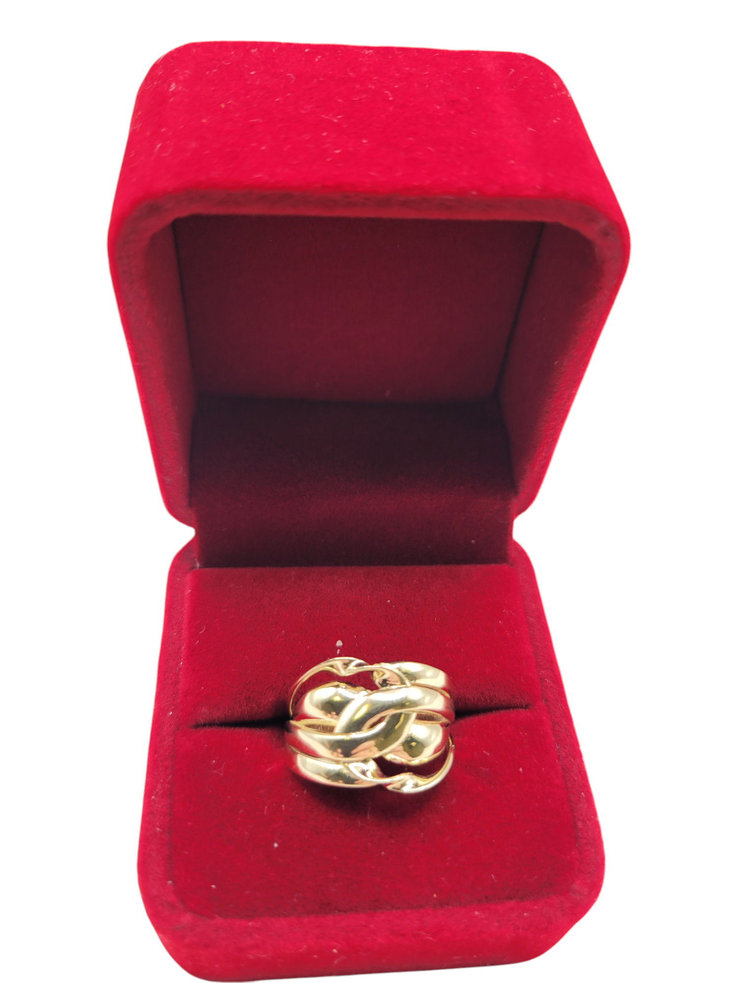 10K gold ring. central chain. Size 7