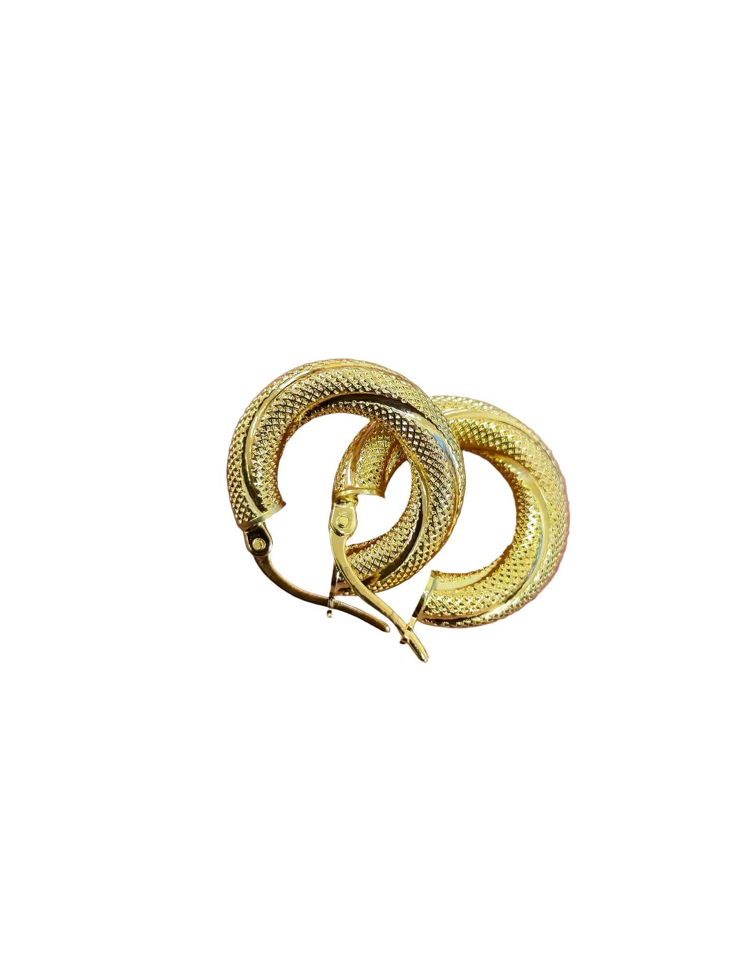 Earrings snowed 10k yellow gold