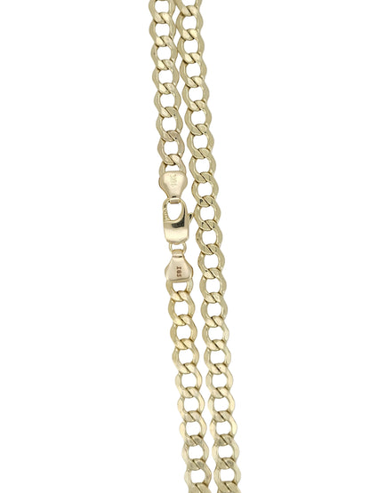 10K gold Cuban chain. Double edge. Plain. 24in . 5mm