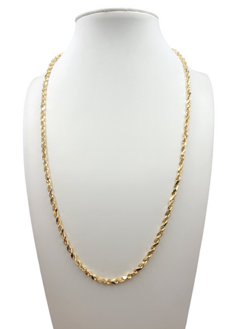 14K Gold Rope Chain. 18in .3.1mm.
