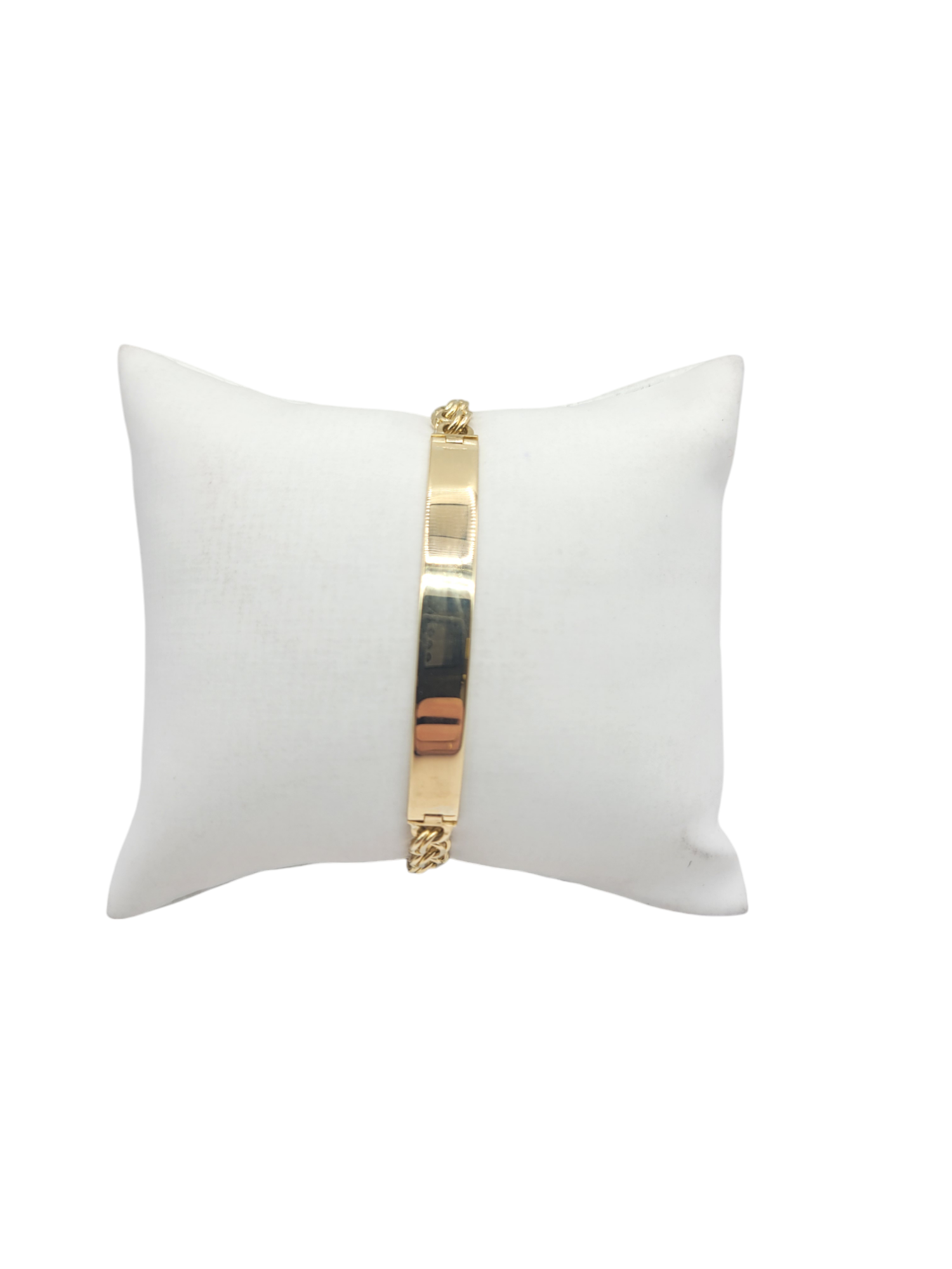 10K gold bracelet. Plate. 7in. 5.8mm