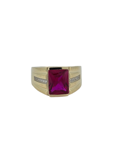 10k gold ring CZ stone size 10