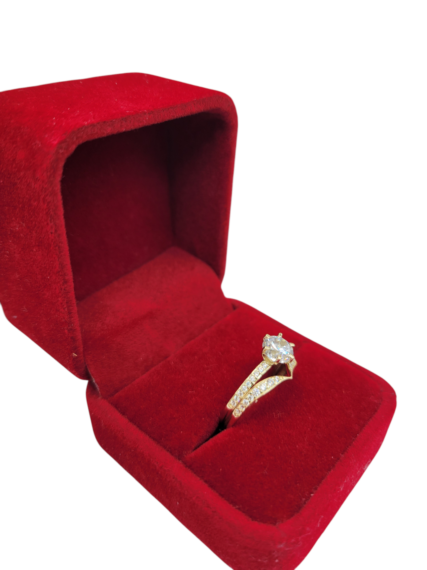 10K gold wedding rings. Double. Size 8.5