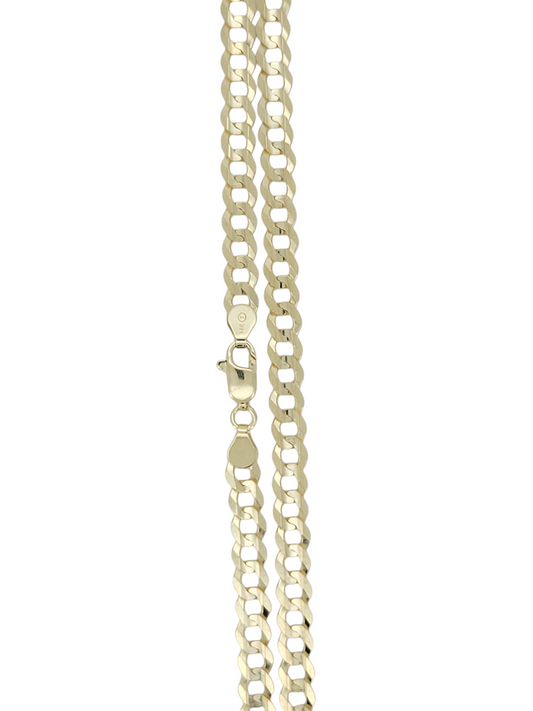 14K gold anklet. Solid. Brilliant cut style. 10in . 3mm