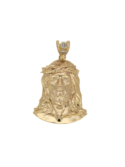 10K gold pendant. Jesus face