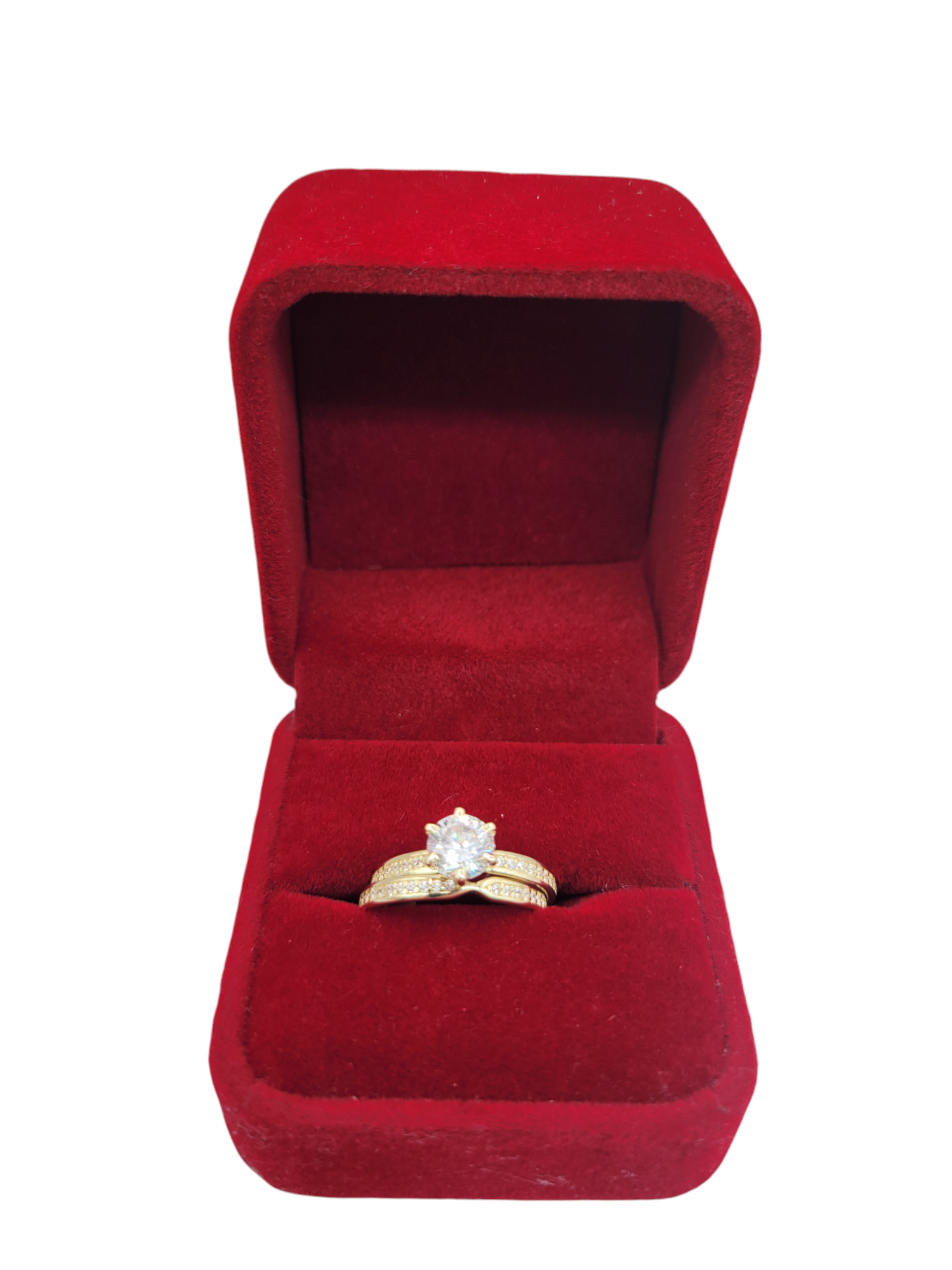 10K Gold Engagement Rings. Duo. CZ Stones. Size 7