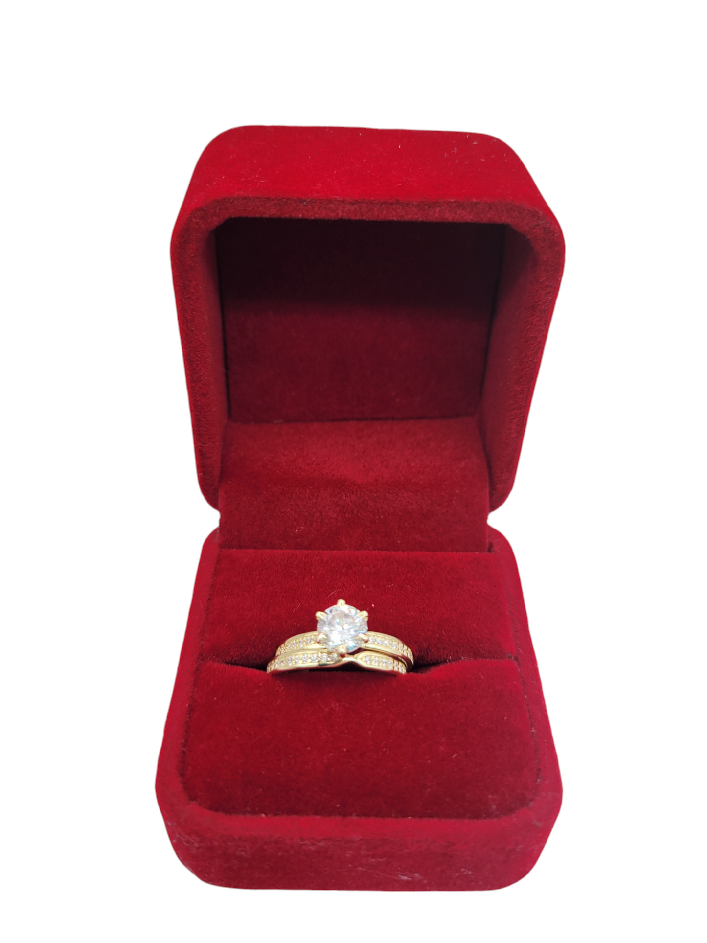 10K Gold Engagement Rings. Duo. CZ Stones. Size 7
