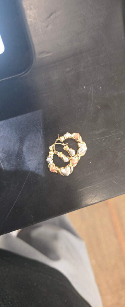 10k gold earrings of colours