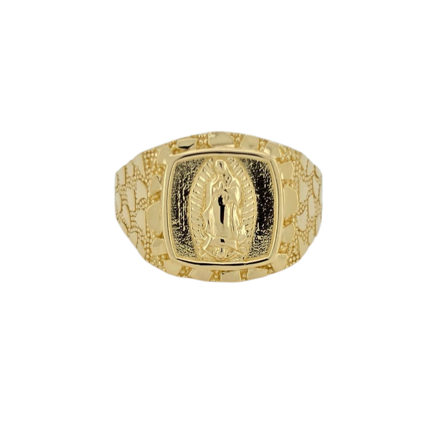 10K Gold Ring of The Virgin of Guadalupe. Size 10.5
