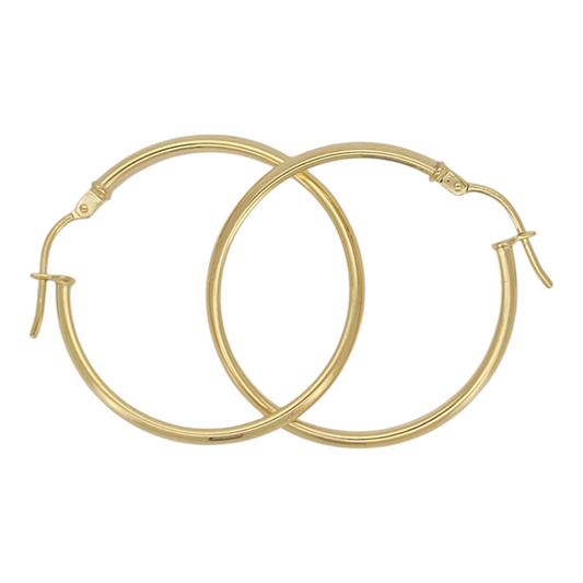 10K yellow gold hoops