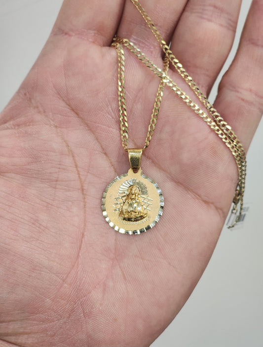 Cadena cubana 10k con dije 14k