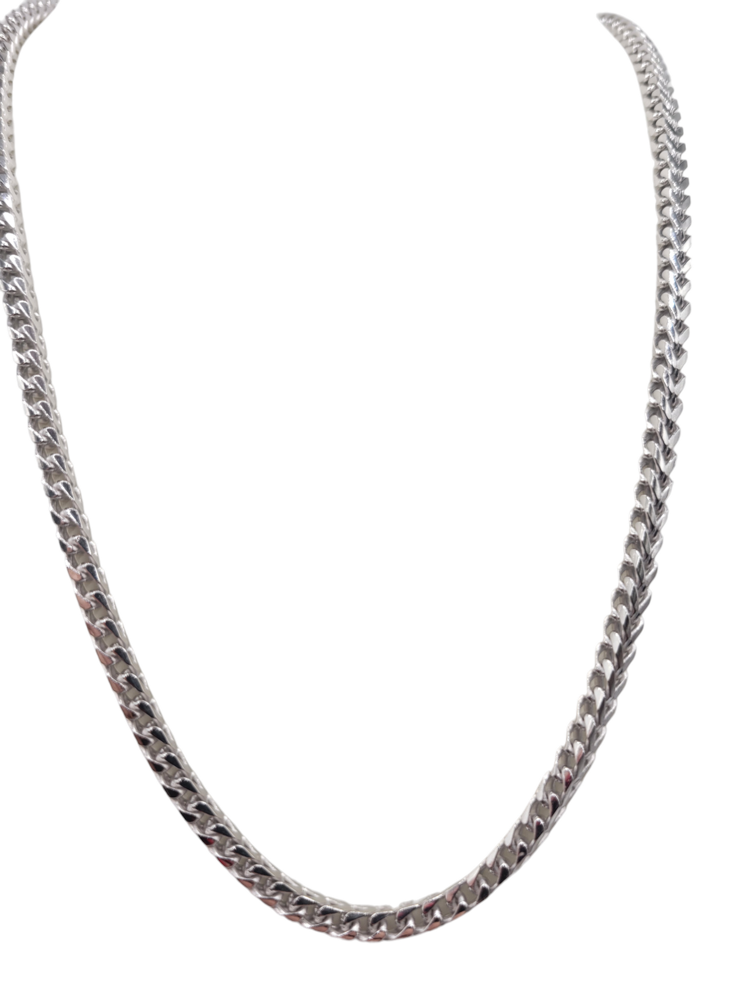 925 silver chain. Franco style. 24in. 4mm