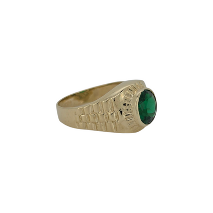 10K Gold Men's Ring. CZ Stone. Size 10