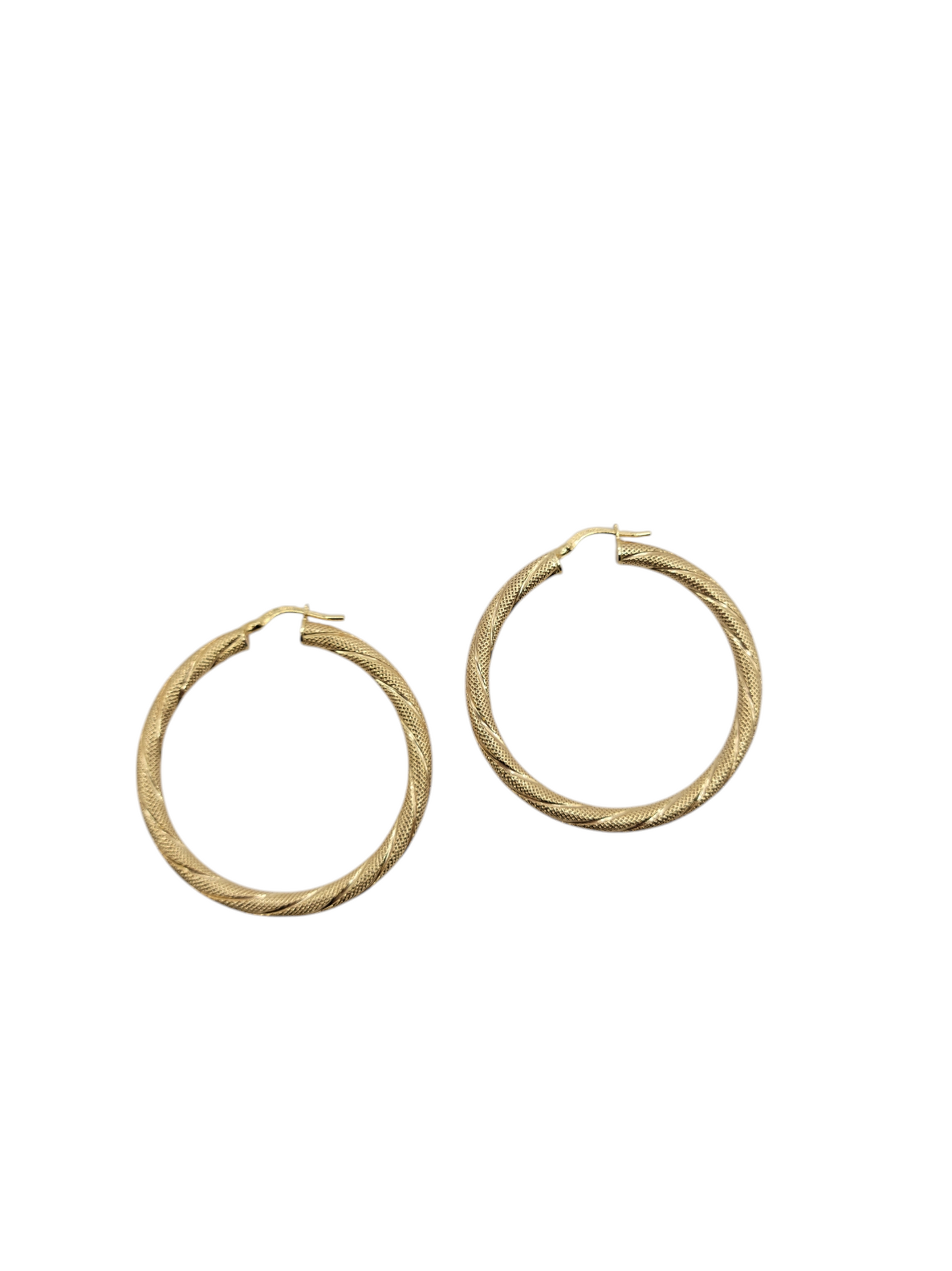 10k gold earrings, thick model